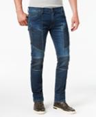 True Religion Men's Rococo Skinny Fit Stretch Moto Jeans