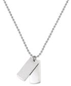 Sutton By Rhona Sutton Men's Stainless Steel Double Dog Tag Pendant Necklace