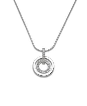 Swarovski Necklace, Crystal Double Circle Pendant