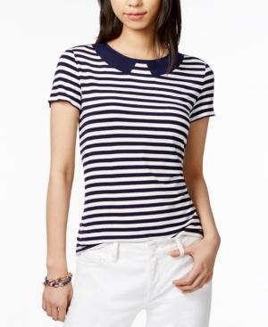 Tommy Hilfiger Peter-pan-collar Top, Only At Macy's