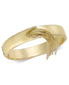 Thalia Sodi Gold-tone Pave & Chain Fringe Hinged Bangle Bracelet, Created For Macy's