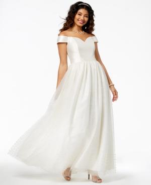 Say Yes To The Prom Juniors' Imitation-pearl-embellished Gown, A Macy's Exclusive Style