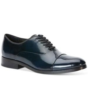 Calvin Klein Men's Lloyd Brush Off Box Leather Oxfords Men's Shoes