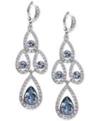 Givenchy Silver-tone Crystal And Pave Chandelier Earrings