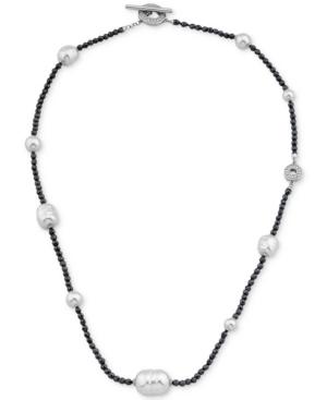 Majorica Two-tone Sterling Silver Imitation Pearl Necklace