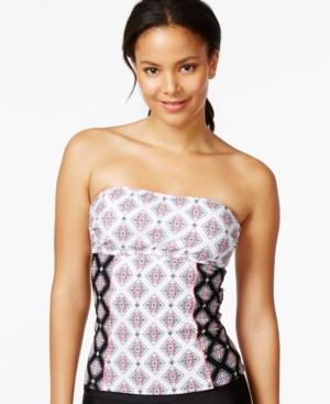 Hula Honey Combo-print Cutout Tankini Top Women's Swimsuit