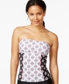 Hula Honey Combo-print Cutout Tankini Top Women's Swimsuit