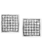 Diamond Earrings, 14k White Gold Pave Diamond (1/4 Ct. T.w.)