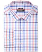 Bar Iii Men's Slim-fit Coral Blue Check Dress Shirt, Only At Macy's