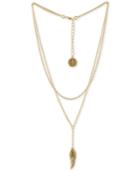 Rachel Rachel Roy Gold-tone Double-row Leaf Pendant Necklace, 15 + 2 Extender