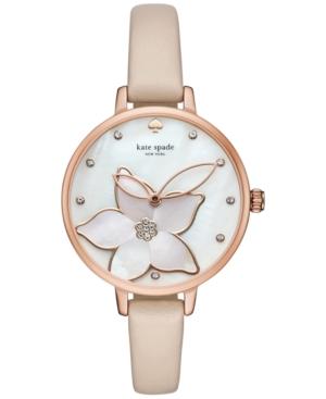 Kate Spade New York Women's Metro Vachetta Leather Strap Watch 34mm Ksw1302