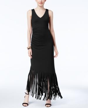 Inc International Concepts Fringe-trim Maxi Dress, Only At Macy's