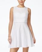 Speechless Juniors' Sleeveless Eyelet-lace A-line Dress