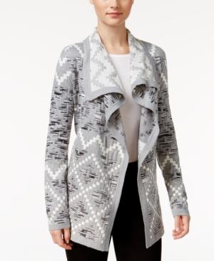 G.h. Bass & Co. Jacquard Drape-front Cardigan
