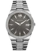 Bulova Men's Crystal Accent Stainless Steel Bracelet Watch 43mm 96b221
