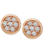 Giani Bernini Cubic Zirconia Pave Stud Earrings In Sterling Silver, Created For Macy's