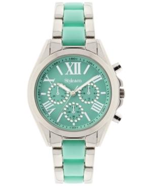 Style & Co. Women's Chronograph Two-tone Stainless Steel And Plastic Bracelet Watch 40mm Sy005smt, Only At Macy's