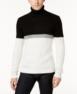 Armani Exchange Men's Colorblocked Turtleneck Stretch Sweater