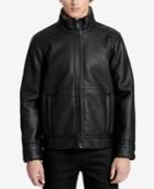 Calvin Klein Men's Pebble Faux-leather Bomber Jacket