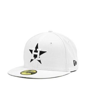 New Era Houston Astros Mlb White And Black 59fifty Cap