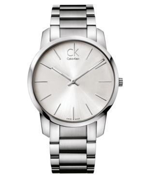 Calvin Klein Watch, Men's Swiss City Stainless Steel Bracelet 43mm K2g21126