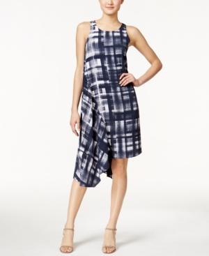 Alfani Printed Asymmetrical-hem Dress, Only At Macy's