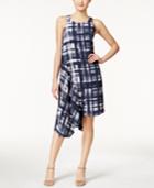 Alfani Printed Asymmetrical-hem Dress, Only At Macy's