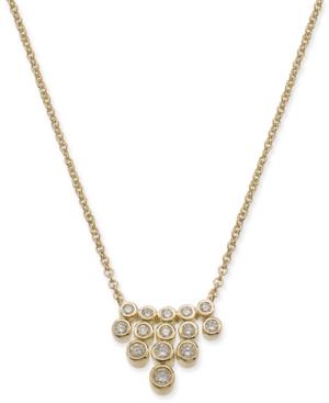 Diamond Bezel Cluster 17 Pendant Necklace (1/4 Ct. T.w.) In 14k Gold