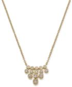 Diamond Bezel Cluster 17 Pendant Necklace (1/4 Ct. T.w.) In 14k Gold