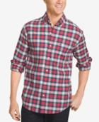 Izod Men's Plaid Button-down Long-sleeve Shirt