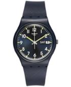 Swatch Unisex Swiss Sir Blue Blue Silicone Strap Watch 34mm Gn718