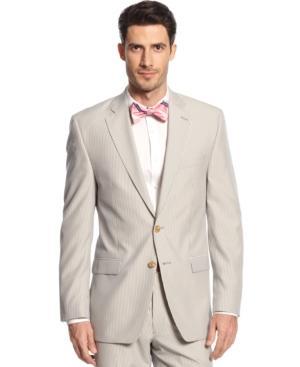 Lauren By Ralph Lauren Blue Seersucker Jacket