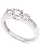 Diamond Three-stone Engagement Ring (1/2 Ct. T.w.) In 14k White Gold