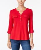 Charter Club Roll-tab Henley Top, Only At Macy's