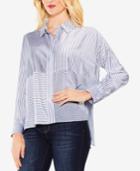 Vince Camuto Mixed-stripe High-low Blouse