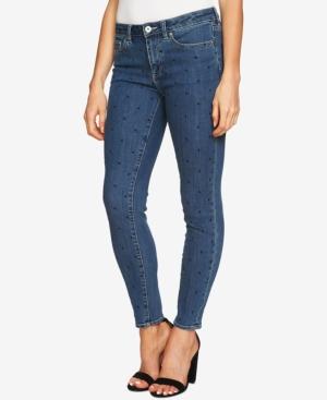Cece Dot-print Skinny Jeans