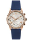Guess Women's Blue Silicone Strap Watch 40mm
