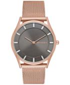 Skagen Women's Holst Rose Gold-tone Stainless Steel Mesh Bracelet Watch 34mm Skw2378