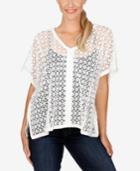 Lucky Brand Cotton Lace Poncho