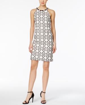 Nine West Lace Beaded Halter Dress