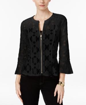 Inc International Concepts Petite Lace Peplum Jacket, Only At Macy's