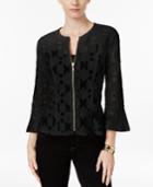 Inc International Concepts Petite Lace Peplum Jacket, Only At Macy's