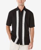 Cubavera Men's Texture Embroidered Panel Short-sleeve Shirt