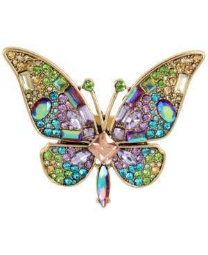 Betsey Johnson Gold-tone Multi-stone Butterfly Ring