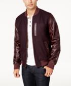 Tommy Hilfiger Men's Cascade Leather-sleeve Jacket