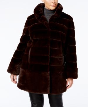 Jones New York Plus Size Faux-fur Coat