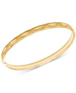 Patterned Bangle Bracelet In 14k Gold