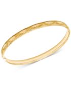 Patterned Bangle Bracelet In 14k Gold