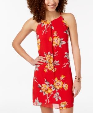 Bcx Juniors' Floral-print Scalloped Dress