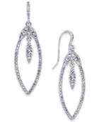 I.n.c. Silver-tone Crystal Drop Earrings, Created For Macy's